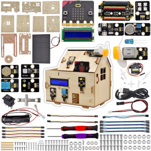 Keyestudio Microbit V2 Starter Kit Smart Home Kit V2 for BBC Micro:Bit Starter Kit DIY STEM Python & Makecode Programming kit