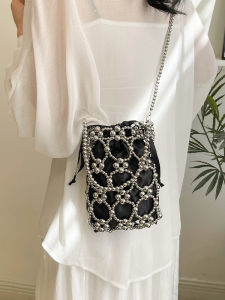 Túi Đeo Vai Vuông Thời Trang Bằng Kim Loại Cao Cấp Cho Nữ Túi Đựng Điện Thoại Di Động Đa Năng Túi Xách Tay Mùa Hè 2025 Túi Đeo Vai Đơn