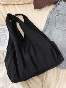 Japanese Style Artistic Casual Large Capacity Single Shoulder Cloth Bag Womens Handbag Multi-Pocket Mommy Travel Bag Nylon Material