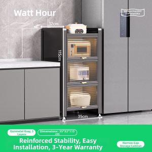 Watthour | Narrow Space Fitting Multifunctional Kitchen Storage Rack