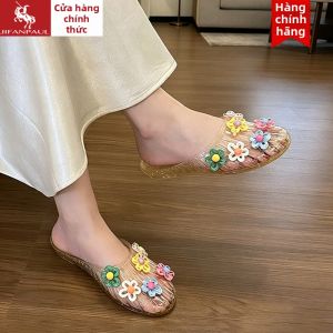 JIFANPAUL | Clear Crystal Jelly Sandals Soft Soles Breathable