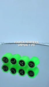 4PCS Logo Tutup Pentil Ban Mobil Motor Glow In The Dark Luminous Valve Cap