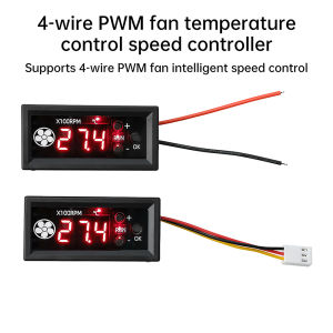 Fan Speed Regulator Meter 4-wire PWM Digital Temperature Control Chassis Noise Reduction Low-temperature Shutdown Governor 3A
