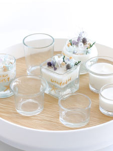 Hộp Đựng Nến Thơm DIY Bằng Nhựa Đậu MEI MUER Hộp Đựng Nến Rỗng Bằng Thủy Tinh Đèn Trang Trí Nhà Hiện Đại Đơn Giản