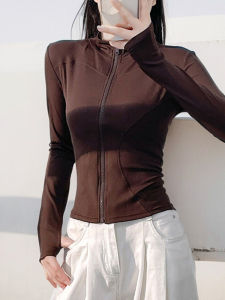 Sports Long Sleeves Quick-Drying Breathable Sun Protection Workout Clothes Skinny Slimming Outwear Running Training Yoga Clothes Quick Drying Clothes Women