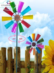 European Style Outdoor Iron Art Windmill Garden Courtyard Decoration Ornaments Landscaping Popular Small Yard Arrangement