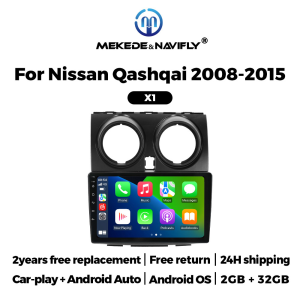 For Nissan Qashqai J10 2006-2013 Car Radio Multimedia Player GPS Navigation Stereo Wireless CarPlay Intelligent car audio system