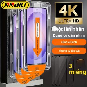 3 Chiếc NNBILI HD Kính Cường Lực Bảo Vệ Màn Hình Cho Samsung A Series A17/A16/A15/A26/A25/A36/A35/A32/5G/A57/A56/A55/A73/A52S/A52