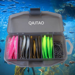 61 pieces/set of imitation fish soft ball fishing gear with hook storage box soft portable outdoor fishing gear lure bait