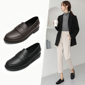 Japanese Style Rain Boots for Women Fashion Outwear Short Rubber Shoes Kitchen Anti-Slip Waterproof Shoes Fleece-lined Shoe Cover Flats Low Ankle Rain Boots