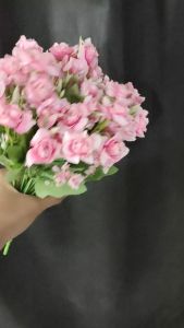 Bunga Mini Rose Panca Warna Cabang 5 Bunga Mawar Mini - bunga Imitasi kain artificial untuk dekorasi pelaminan atau dekorasi wedding dekorasi cafe dekorasi rumah dan dekorasi kamar Import premium termurah artifisial palsu kain