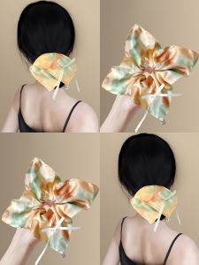 Khăn Tròn Thắt Nút Bướm Mềm Mại Dây Buộc Tóc Satin Phụ Kiện Tóc Dây Buộc Tóc Đuôi Ngựa Thấp Tóc Xoắn Chất Lượng Cao Thanh Lịch