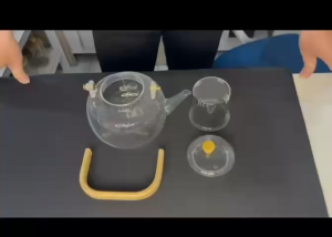 Teko Memasak Air Panas Teapot Infuser Kaca Teko Teh Dengan Saringan Ketel Air Minum Teko Estetik Saske