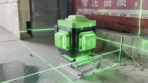 12 Line Laser Level for Construction Green Light Digital Level Self-Leveling 360° Rotary Cross 3D Laser Levels for Construction Auto Measurement Tools with Tripod Visible Indoor Outdoor