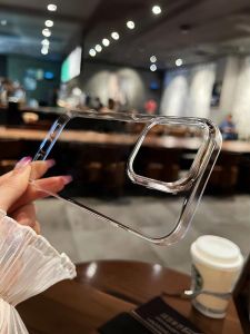 Ultra-Thin Hard ShellสําหรับiPhone 15 Pro Max 14 Plus Simple Anti-Fallป้องกันกรณีคุณภาพสูงวัสดุไม่เหลือง