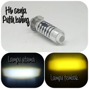 Lampu Utama LED H6 laser + senja biru - Lampu depan tipe Laser dekat Putih jauh Kuning- Lampu utama Motor Jauh dekat - HIGH LOW