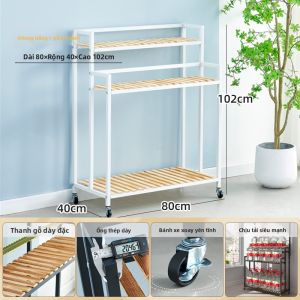 TMCG | Giá Đỡ Cây Cảnh Di Động Nhiều Tầng Gỗ Sắt