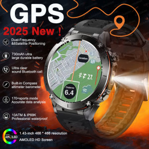 2025 Outdoors GPS Smartwatch 10ATM Waterproof AMOLED HD Display Built-in Dual-band GNSS Military Fitness Sport Clock Men Watches