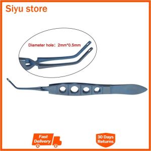 GREATLH Titanium Scleral Plug Forceps Surgical Scleral Plug Tweezers Ophthalmic Surgery Instrument