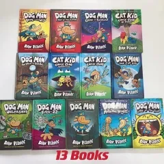 Dog Man 13 hardcover books set by Dav Pilkey,funny English