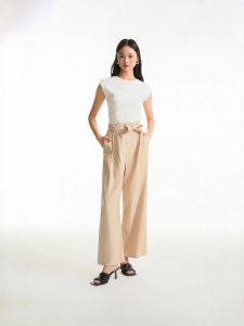 Vero Moda | Womens Casual Trousers Summer New Style Mid Waist Wide Leg