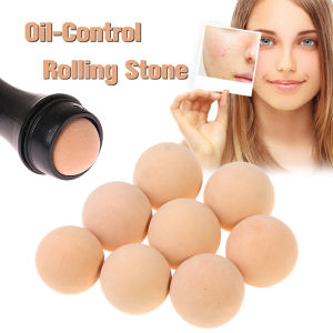 2Units Oil-Absorbing Volcanic Stone Multi-size Washable Reusable Face Roller Ball Natural Volcanic for Excess Oil Blotting Tools