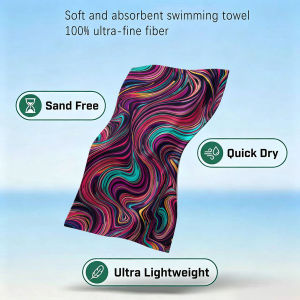 Beast Kingdom | neon rainbow lily line art Luxury Beach Towels Crafted from Combed Cotton Plush and Absorbent Beach Towel or Pool Towels