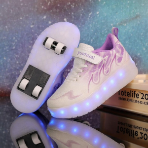 Children LED Lighted Roller Skates Removable Wheels