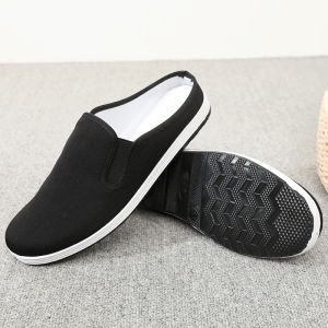 MR.BINBEITIME 2024 New Design Canvas Half Shoes Sneakers Slip On Shoes For Men Size 39-45