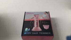 HATTEKER 2-in-1 Women Multi-Function Electric Hair Remover Home Use Waxing Tool Washable Full Body Intimate Trimmer Razor