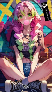 DIY Oil Painting By Numbers Demon Slayer:Kimetsu No Yaiba Mitsuri Kanroji Fan Art Home Decoration Wall Room Decor Gift Frameelss