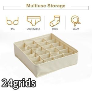 Socks Underwear Organizer Storage Box Washable Odorless Storage Box Drawer Organizer for Lingerie Bras Socks Leggings Organizers