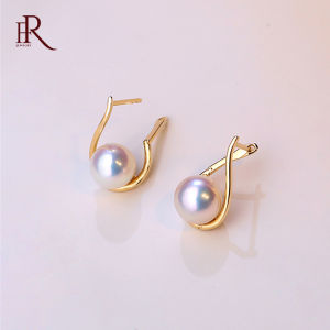 Frascati Design Sense Geometric Cross Metal Pearl Hoop Earrings For Woman Korean Fashion Jewelry Party Girls Accessories