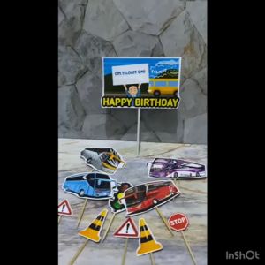 Topper Ulang Tahun Bus Telolet / Topper Cake Telolet