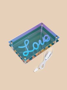 1pc New Trend Love LED Infinity Mirror Light Wall Mounted& Table Mounted USB Powered Birthday Gift Party Decor Room Decor Light