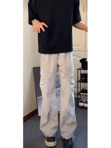 Quần Ống Rộng American Fold Dry Micro Flared Cho Nam Mùa Hè Quần Dài Thể Thao Ngoài Trời Thoáng Khí Quần Áo Bảo Hộ Lao Động