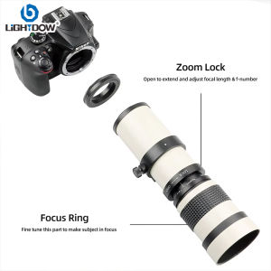 Lightdow 420-800mm f/8.3-16 Manual Telephoto Zoom Lens for Canon RF Canon EF Nikon F Nikon Z Sony A Sony E Mount Camera