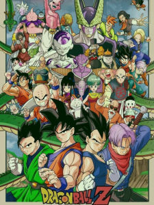 Bandai | Oil Painting Dragon Ball Anime Group Character By Numbers Modern Wall Decor for Living Room Bedroom Perfect Gift No Frame