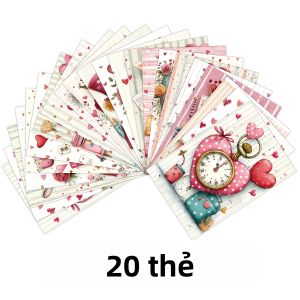 20 Chiếc Bưu Thiếp Chủ Đề Tình Yêu Với Hình Minh Họa Thỏ Trang Trí Tường Thẩm Mỹ Cho Ngày Lễ Tình Nhân Tiệc Phục Sinh Gói Quà Chèn