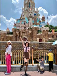 Disney Universal Studios British College Style Birthday Dopaamine JK Set Princess Skirt High Waist A-Line Summer Dress