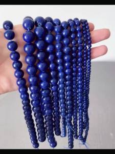 Natural Lapis Lazuli Stone Beads Round Spacer Beads for Jewelry Making DIY Charms Bracelet Necklace Accessories 4 6 8 10 12MM