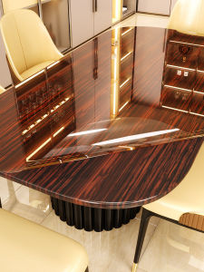 Transparent Soft Glass Table Mat High Temperature Resistant Rock Board Furniture Desktop Protection Film Tea Table Pad Real Wood Table