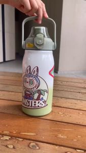 1200ml Gradient Color Labubu Tumbler Insulated Vacuum Flasks 40oz Stainless Steel Portable Thermos Tumbler