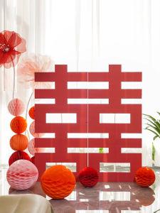 Oversized Three-Dimensional Xi Decorations Floor KT Board Background Wedding Room Bridal Party Wedding Decorations Arrangement Decoration Supplies Living Room