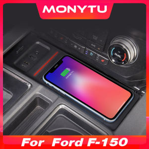 Sạc không dây cho xe hơi 15W cho FORD RAPTOR F-150 F150 2024-2015 Điện thoại Phụ kiện nhanh Tấm sạc Adapter holde sản phẩm tự động