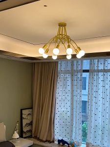 YHLAMP Chandelier Dinning Room Ceiling Light New Nordic Twine Ceiling Light For Living Room Bedroom Creativity LED Modern Chandelier Ceiling Light Living Room Bedroom Ceiling Light LED lighting Multi-Head Chandelier