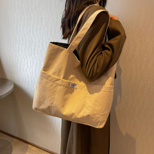 Corduroy Thickened Student Make-up Class Portable Bag Canvas Bag