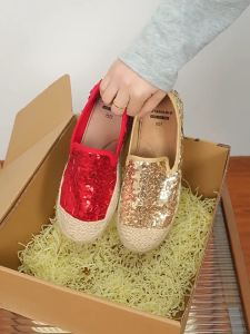 Joy&Mario Women’s Shoes 2025 Flat Shoes sequin flat mesh Womens Loafers