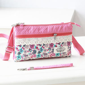 กระเป๋าสะพายข้างผ้าลายดอกไม้แบบยูนิเซ็กซ์ กระเป๋าใส่โทรศัพท์มือถือแบบสะพายข้าง กระเป๋าใส่เหรียญแบบซิป กระเป๋าสะพายข้างแบบลำลอง