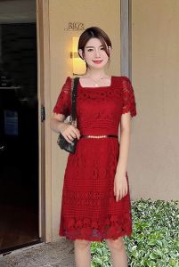 M&M Elegant Thailand Lace Dress w/Belt